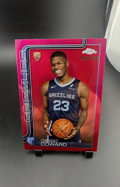 2025-26 Topps Chrome - Cedric Coward #261 Magenta Refractor /399 (RC)