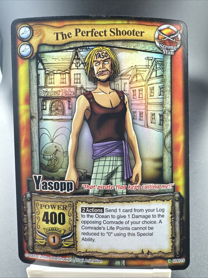 Bandai One Piece CCG Card Yasopp The Perfect Shooter Holo The Quest Begins 2005