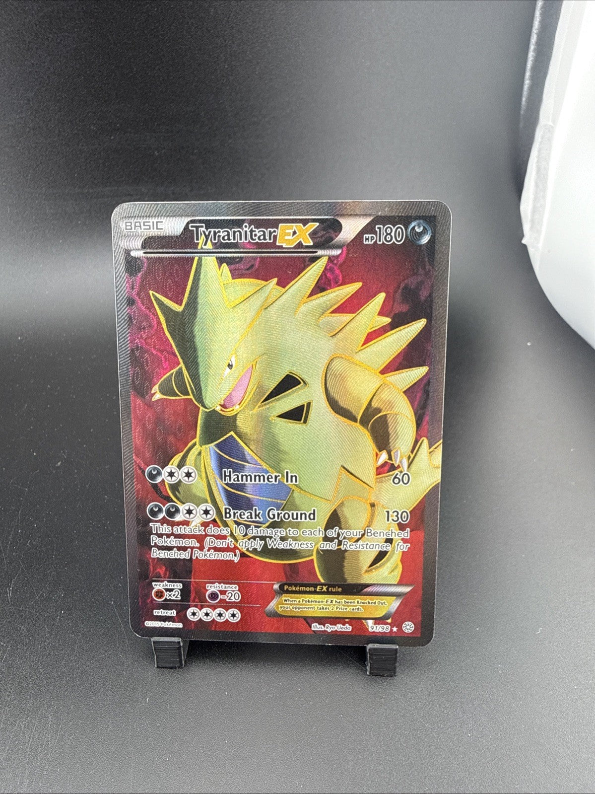The Pokémon Company Tyranitar EX Full Art Holo XY 91/98 180 HP English