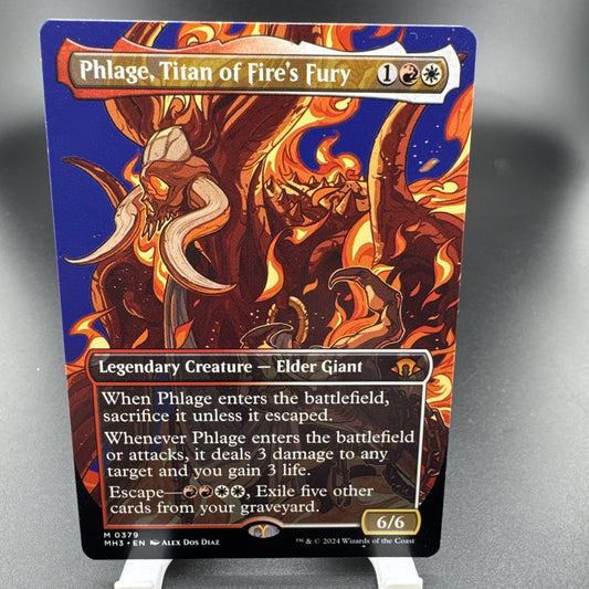 Phlage, Titan of Fire's Fury Borderless Foil Legendary Red White MH3 Mythic 379…