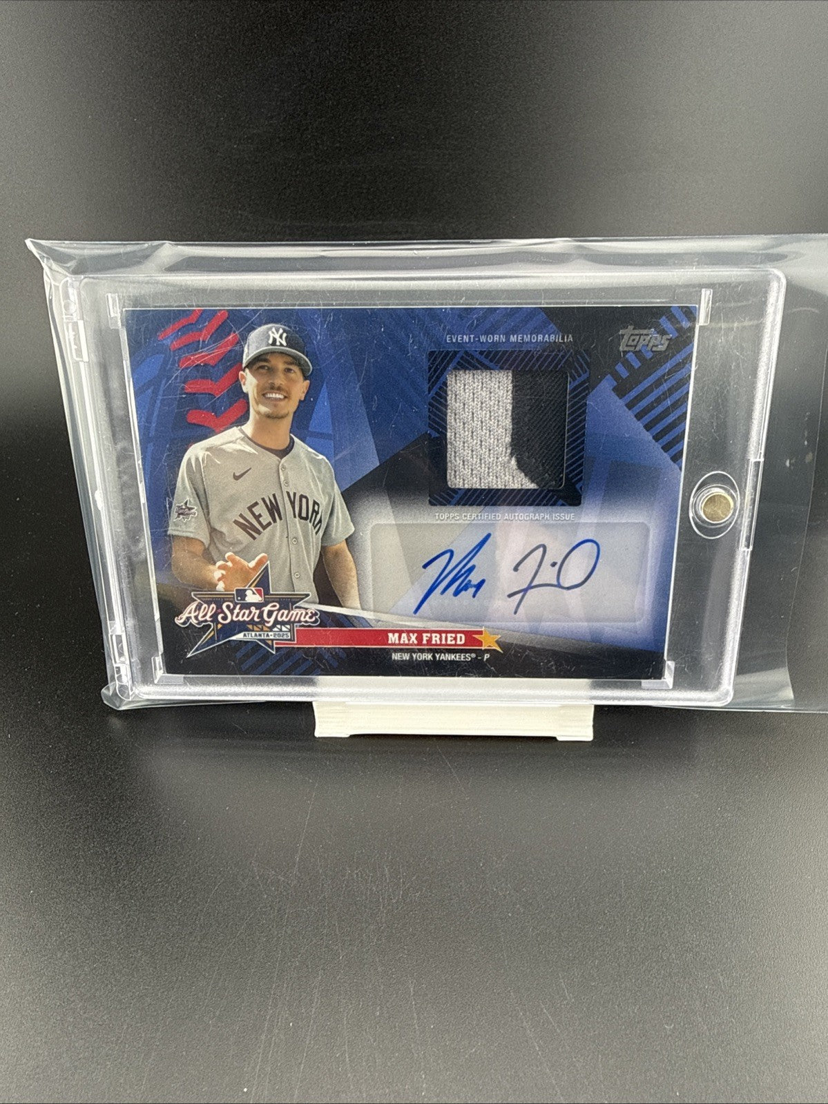 2025 topps Max Fried All Star Game Event Worn Patch And Auto /10