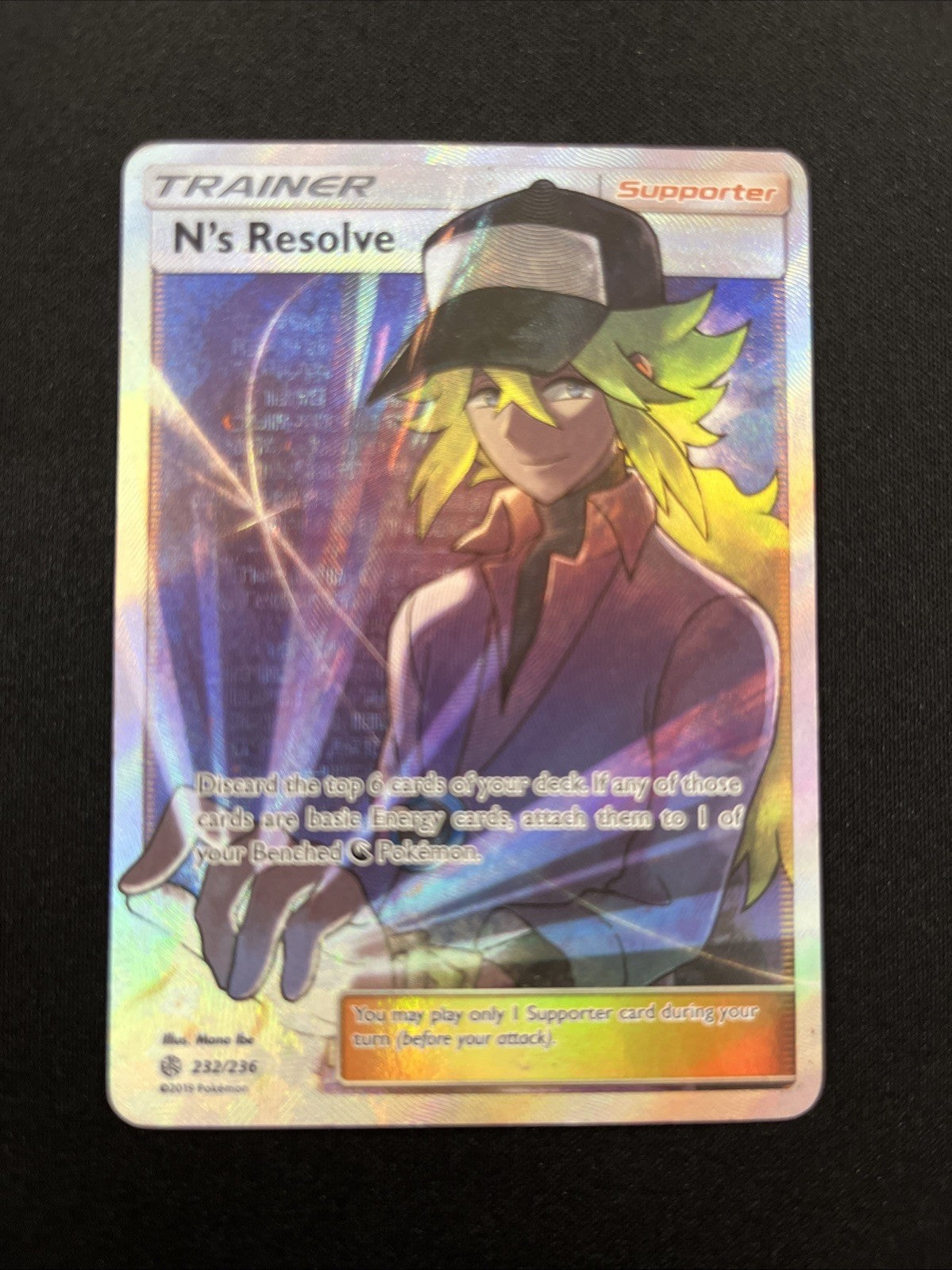 Pokemon TCG N's Resolve 232/236 Cosmic Eclipse Full Art Holo EN