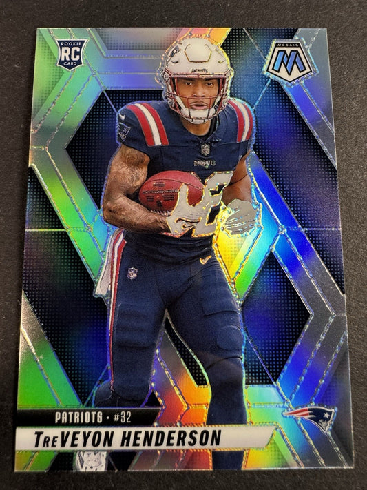 Treveyon Henderson 2025 Panini Mosaic Silver Prizm RC Rookie #325 TRUE SILVER
