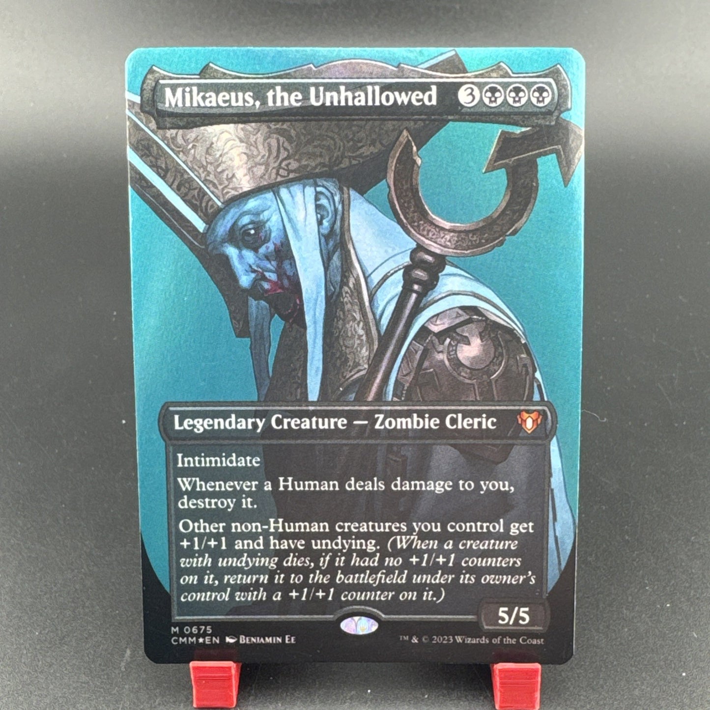 MIKAEUS, THE UNHALLOWED (BORDERLESS) Commander Masters Magic MTG MINT CARD