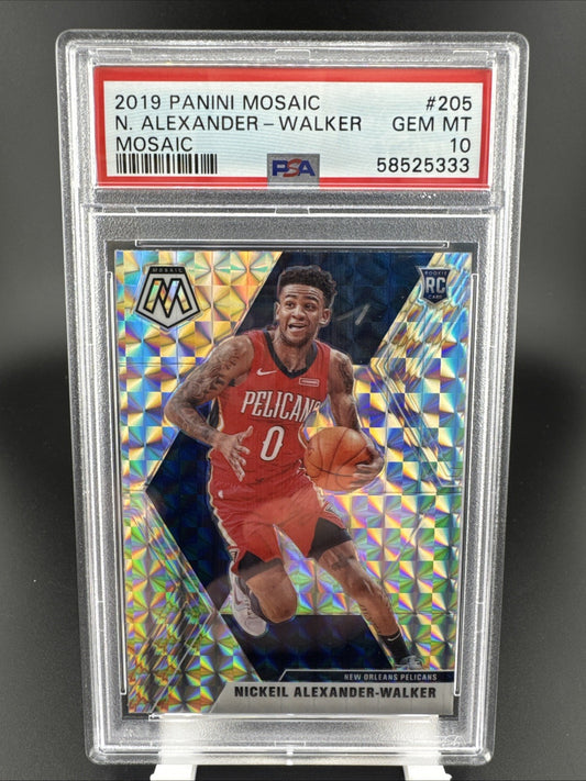 2019 Panini Mosaic Nickeil Alexander-Walker Mosaic #205 PSA 10