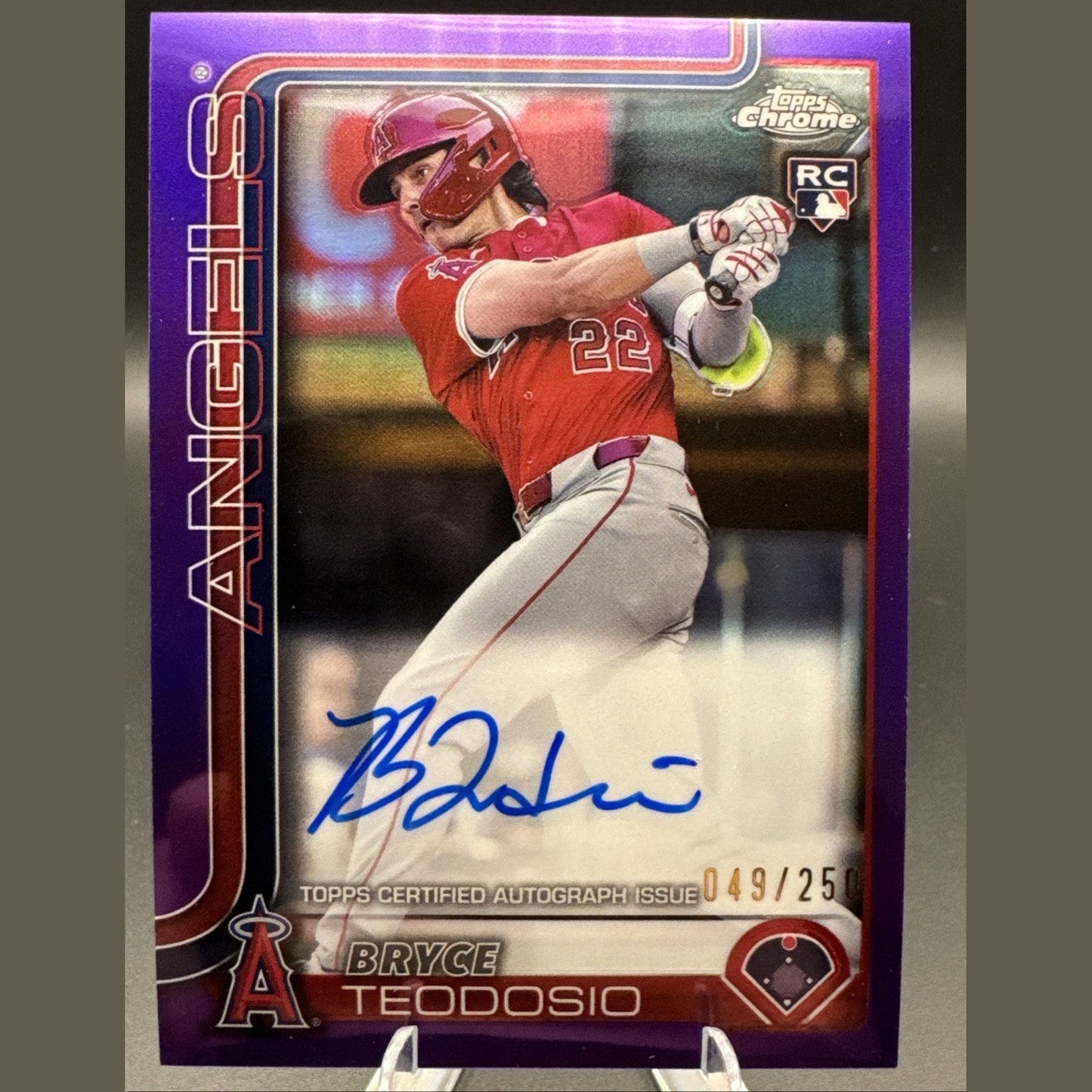 2025 Topps Chrome Bryce Teodosio Rookie Auto Rookie RC #RA-BTE Angels