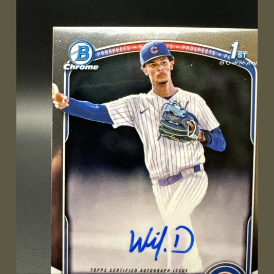 2025 Bowman Chrome Wilfri De La Cruz Auto 1st #CPA-WD Cubs 1st Bowman Autograph