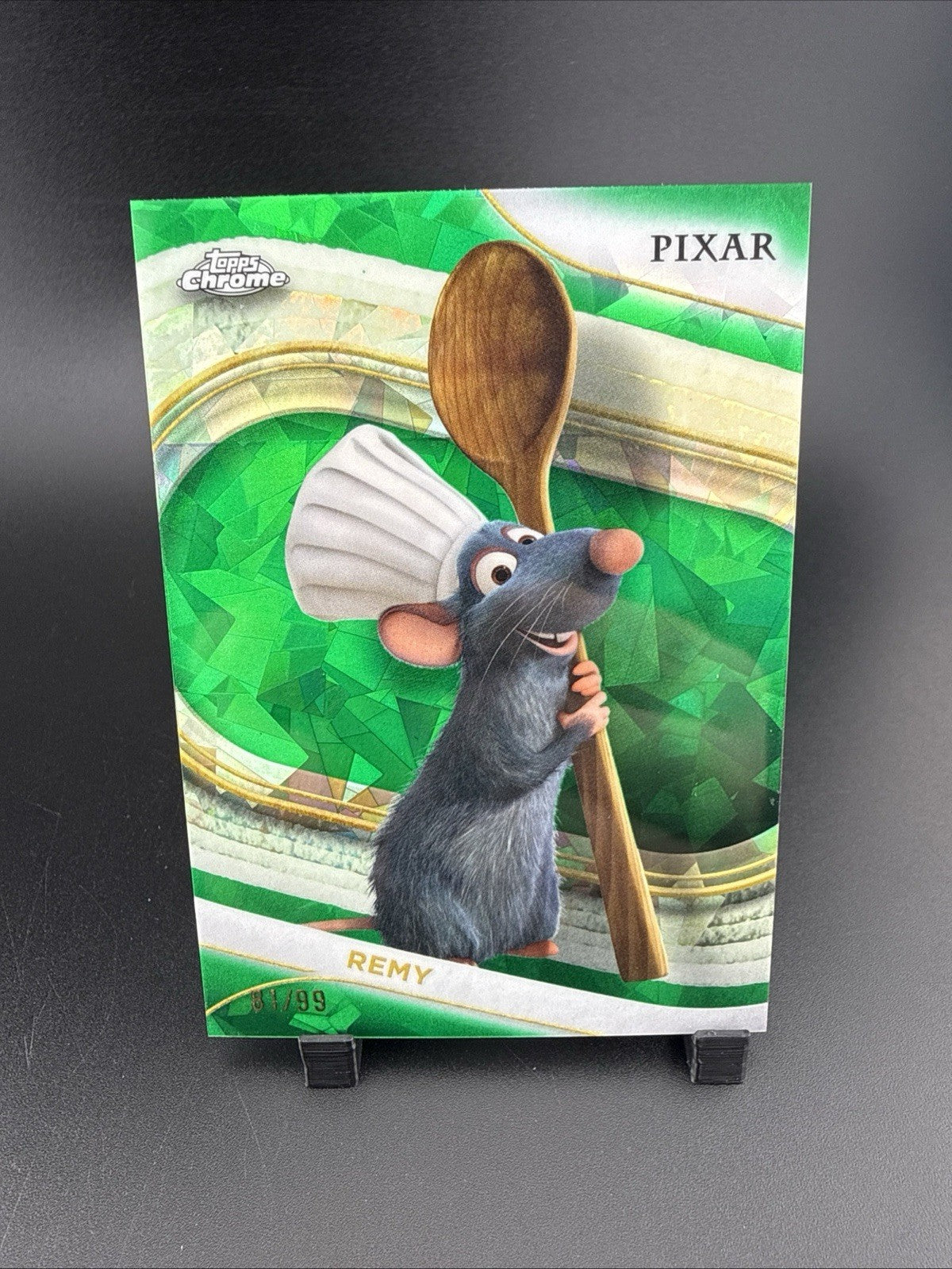 Topps 2025 Topps Chrome Pixar Remy Ratatouille #117 Green Parallel /99