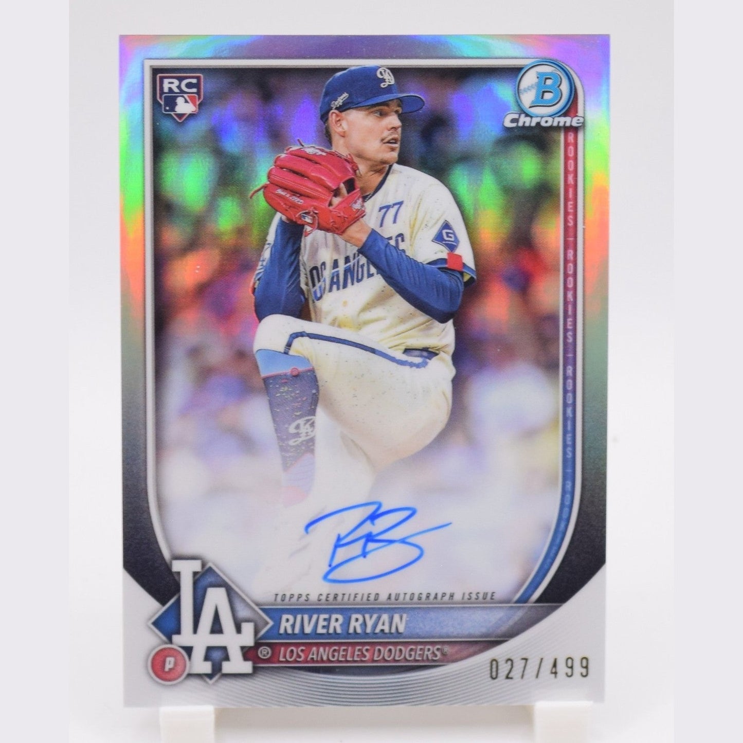 2025 Bowman Chrome Refractor Auto RC River Ryan Card #CRA-RR #27/499