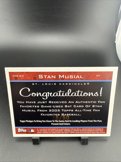 2005 Topps All-Time Fan Favorites - Relics Stan Musial #FFR-SM /50 (MEM)