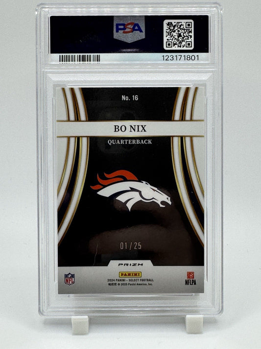 2024 PANINI SELECT TURBOCHARGED TIE-DYE PRIZM #16 BO NIX 1/25 PSA 10 RC POP 3