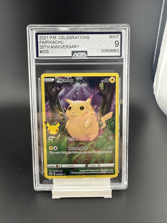 Pikachu 005/025 Celebrations Holo 25th Anniversary AGS MINT 9