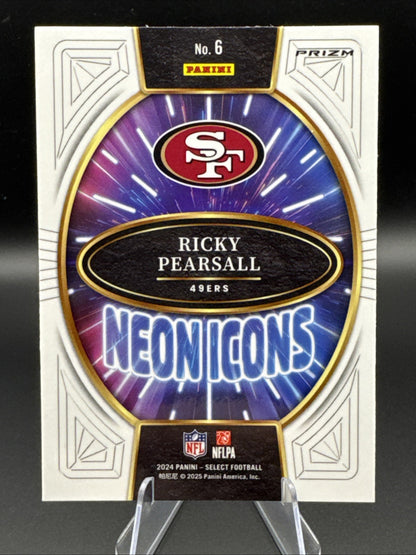 2024 Panini Select Neon Icons Ricky Pearsall #6 RC