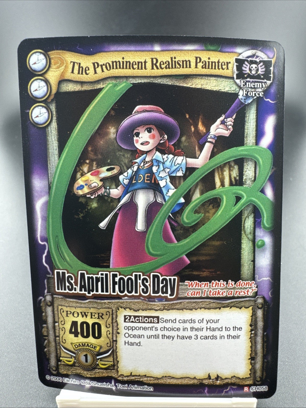 Bandai One Piece CCG Card Ms. April Fool's Day The Prominent Realism Painter '06