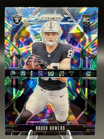 2024 Panini Prizm - Prizmatic Green Prizm #20 Brock Bowers (RC) - Raiders