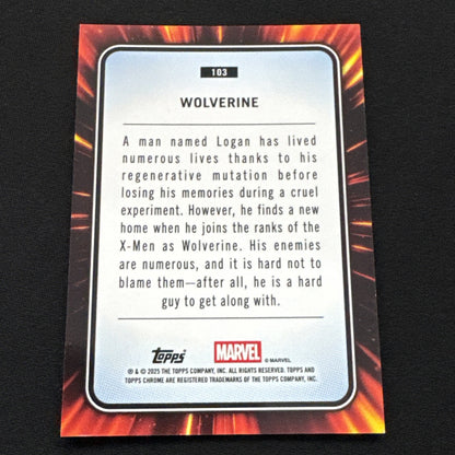 2025 Topps Chrome Marvel Wolverine Purple Shimmer Refractor /75 #103