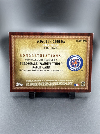 2011 Topps Manufactured Patch Series 1 Miguel Cabrera