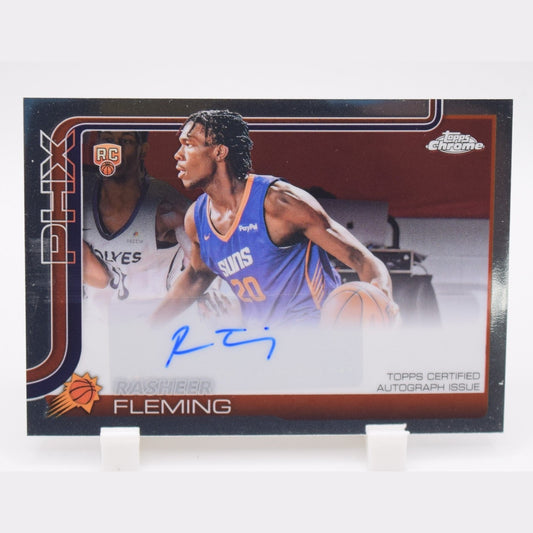 Rasheer Fleming 2025-26 Topps Chrome Rookie RC Auto Phoenix Suns #TCAR-RF