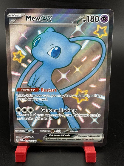 Pokemon TCG Mew ex 216/091 Shiny Ultra Rare Full Art SV Paldean Fates Holo