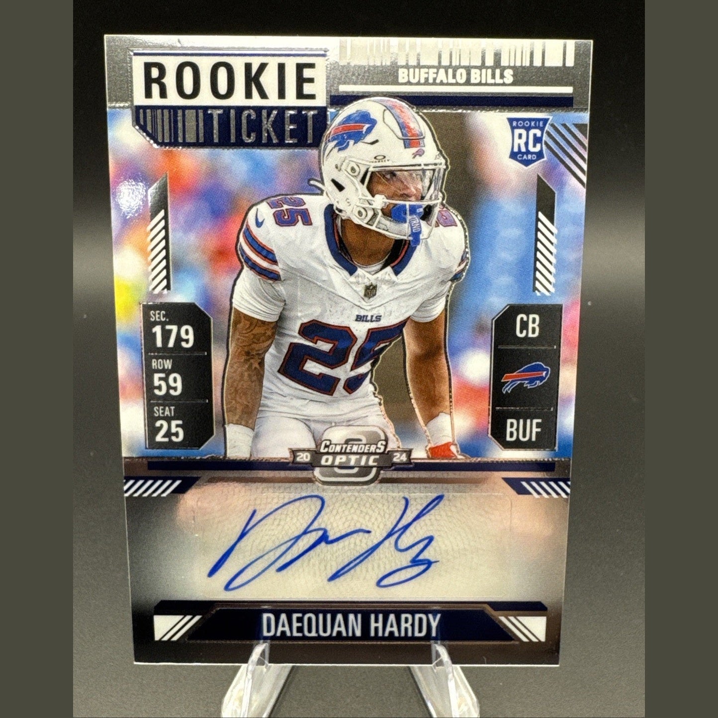 2024 Panini Contenders Optic Rookie Ticket Autographs Daequan Hardy Auto #189