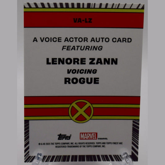 2025 Topps Finest Marvel X-Men '97 Voice Actor Lenore Zann #VA-LZ Rogue Auto