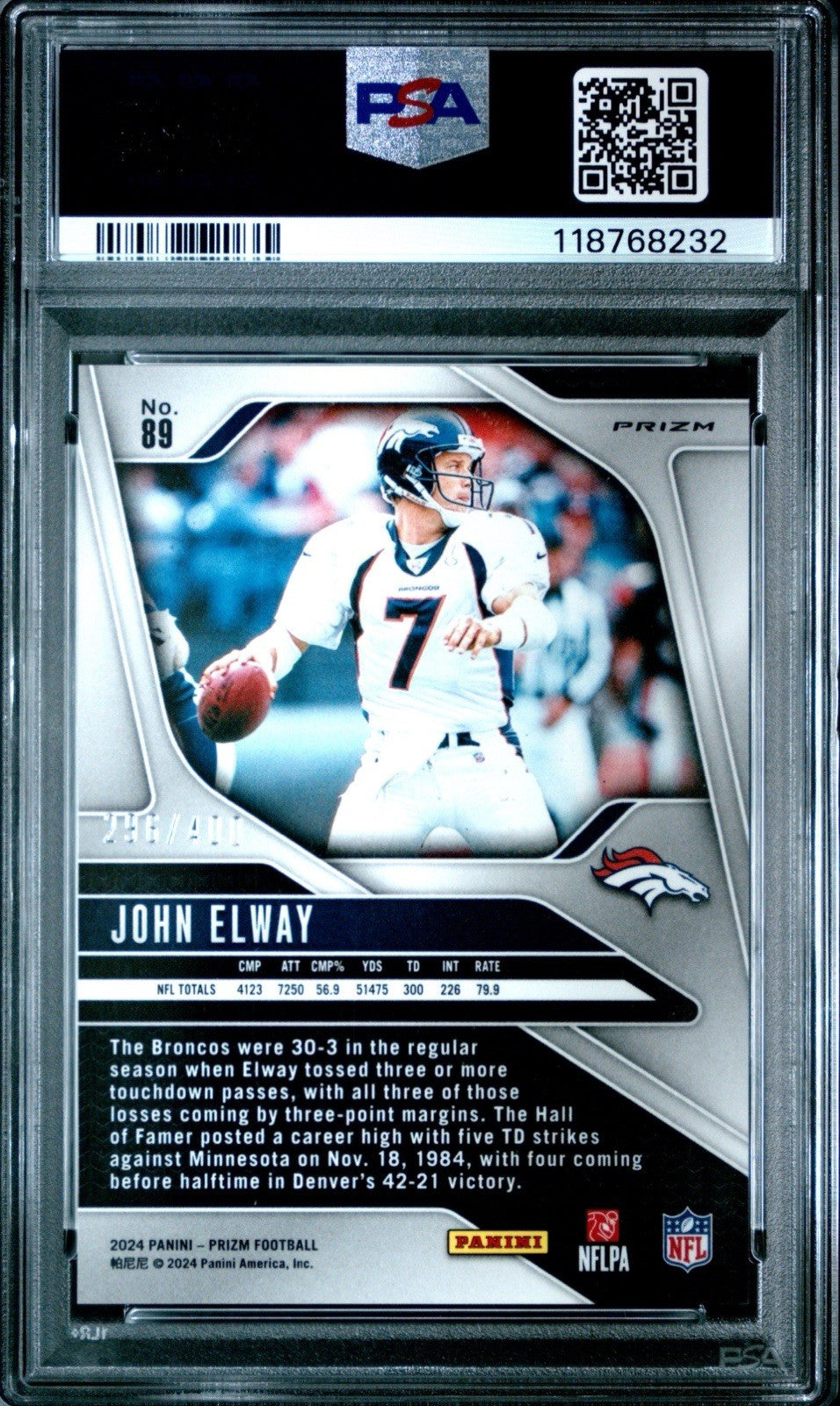 2024 Panini Prizm - John Elway #89 Pandora Prizm /400