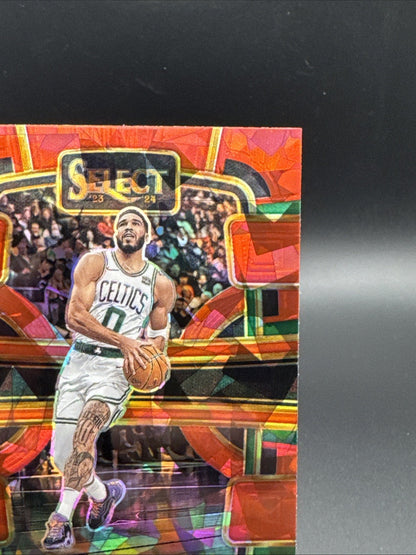 2023-24 Panini Select - Concourse Jayson Tatum #45 Red Cracked Ice Prizm