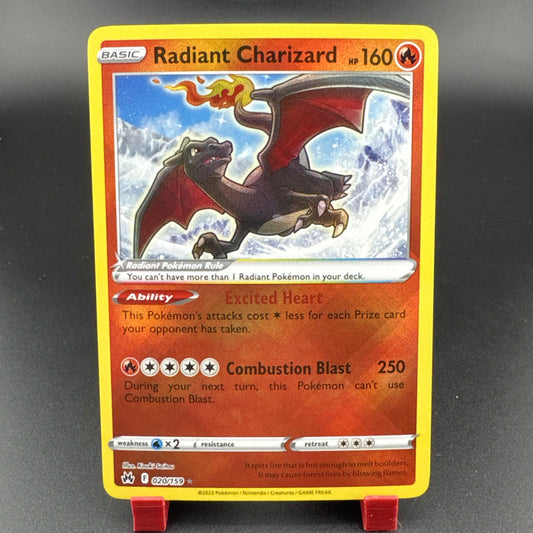 2023 Pokemon Sword & Shield Crown Zenith RADIANT CHARIZARD 020/159 Holo Card