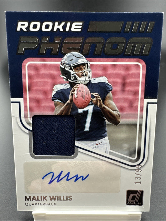 2022 Donruss #RPA-3 Malik Willis Rookie Phenom Jersey Autographs #/99