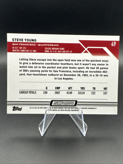 2024 Topps Chrome Composite #49 Steve Young Aqua Lava #/175