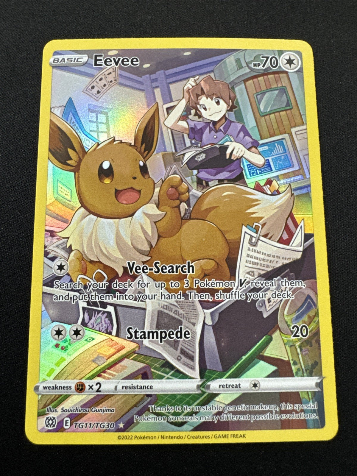 Pokémon TCG Eevee Full Art Holo Ultra Rare Brilliant Stars TG11/TG30 English