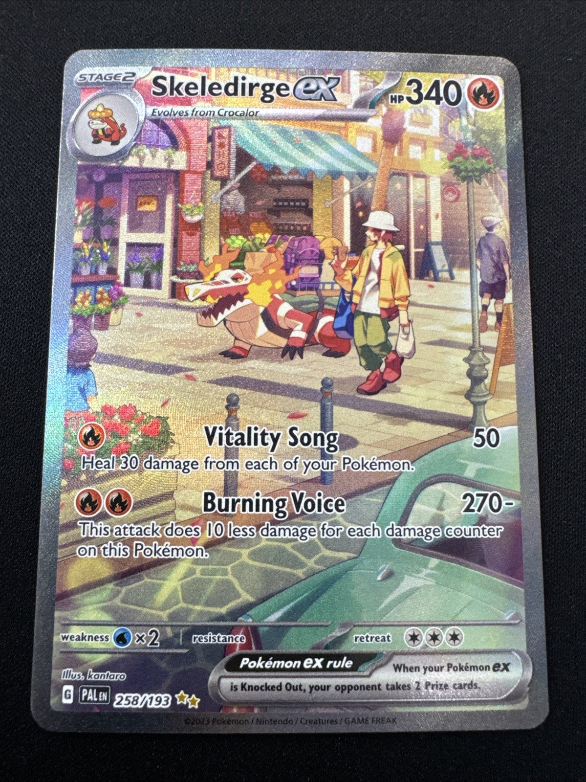 Pokemon Skeledirge ex 258/193 Paldea Evolved Full Art Holo 340 HP EN