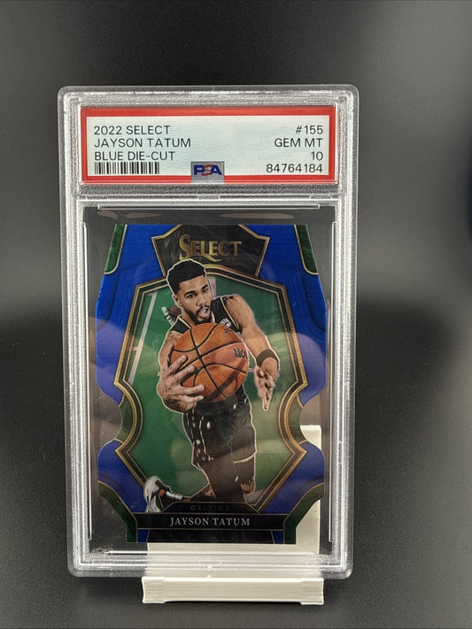 2022-23 Panini Select - Premier Level Die-Cut Jayson Tatum #155 Blue Prizm /249