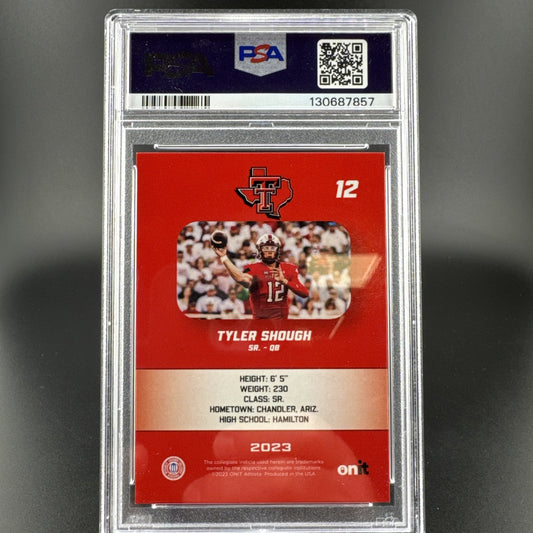 2023 OnIt Texas Tech NIL #12 Tyler Shough PSA 7