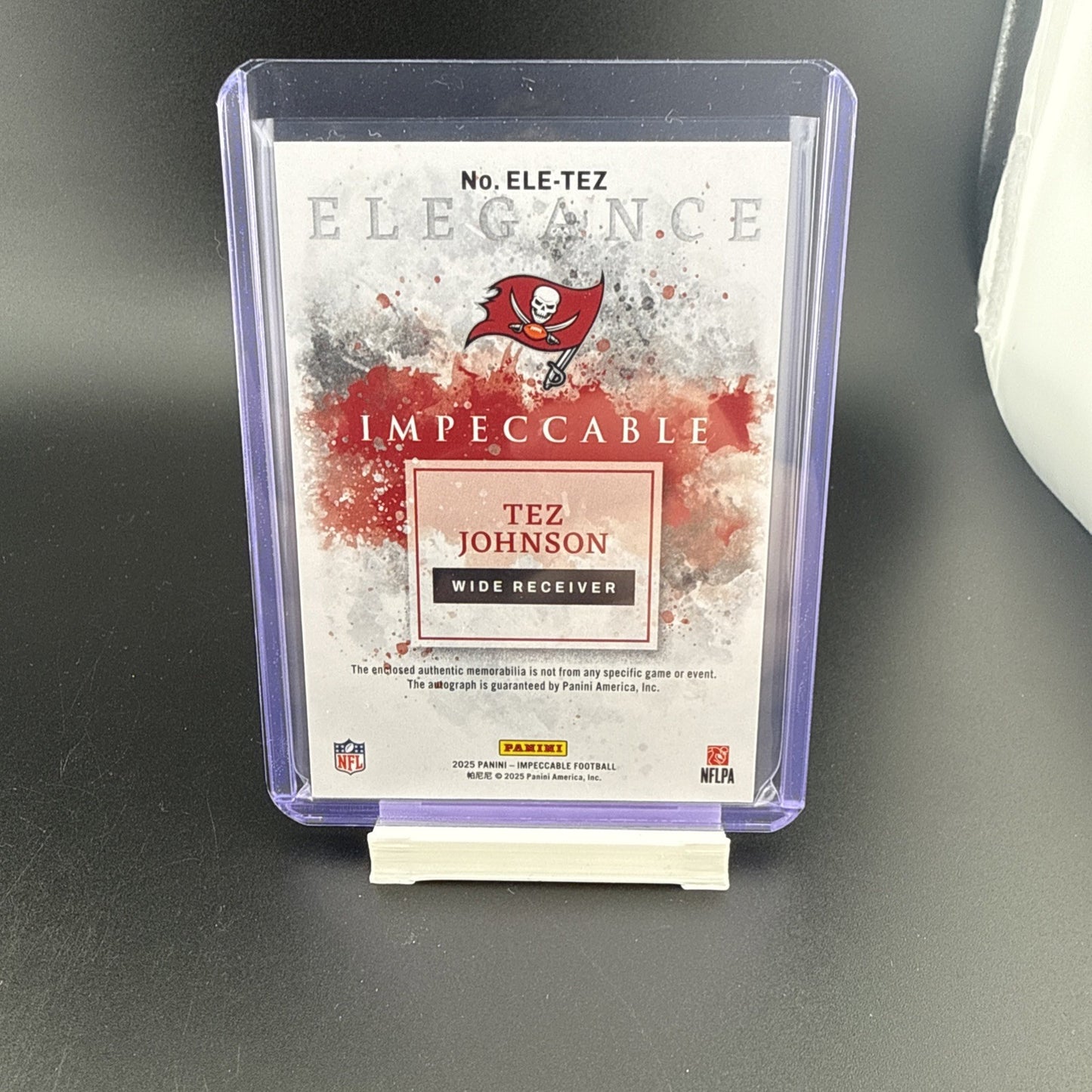 2025 Panini Impeccable - Elegance Rookie Helmet and Patch Autos Tez Johnson /89