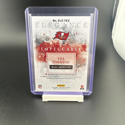 2025 Panini Impeccable - Elegance Rookie Helmet and Patch Autos Tez Johnson /89