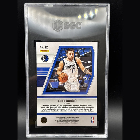 Luka Doncic 2020-21 Mosaic Will to Win #12 SGC 10 Dallas Mavericks