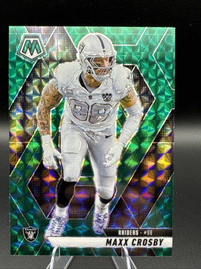 Maxx Crosby 2025 Mosaic Green Prizm #249 Las Vegas Raiders