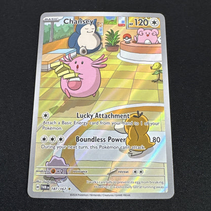 Pokemon Chansey 187 Twilight Masquerade Holo Full Art Near Mint Psyduck Ditto