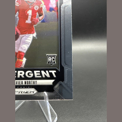 2024 Prizm Xavier Worthy Rookie Emergent #7 Panini Kansas City Chiefs RC Insert