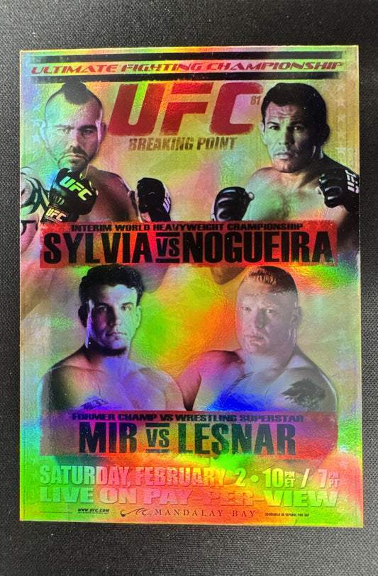 2010 Topps UFC Main Event - Fight Poster Review Brock Lesnar, Antonio Rodrigo...
