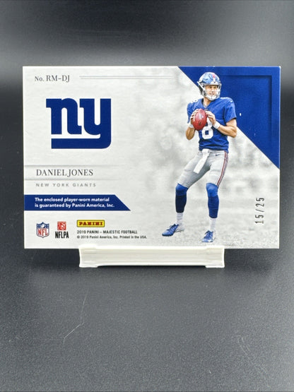 2019 Panini Majestic - Majestic Rookie Materials Daniel Jones #RM-DJ Gold 15/25