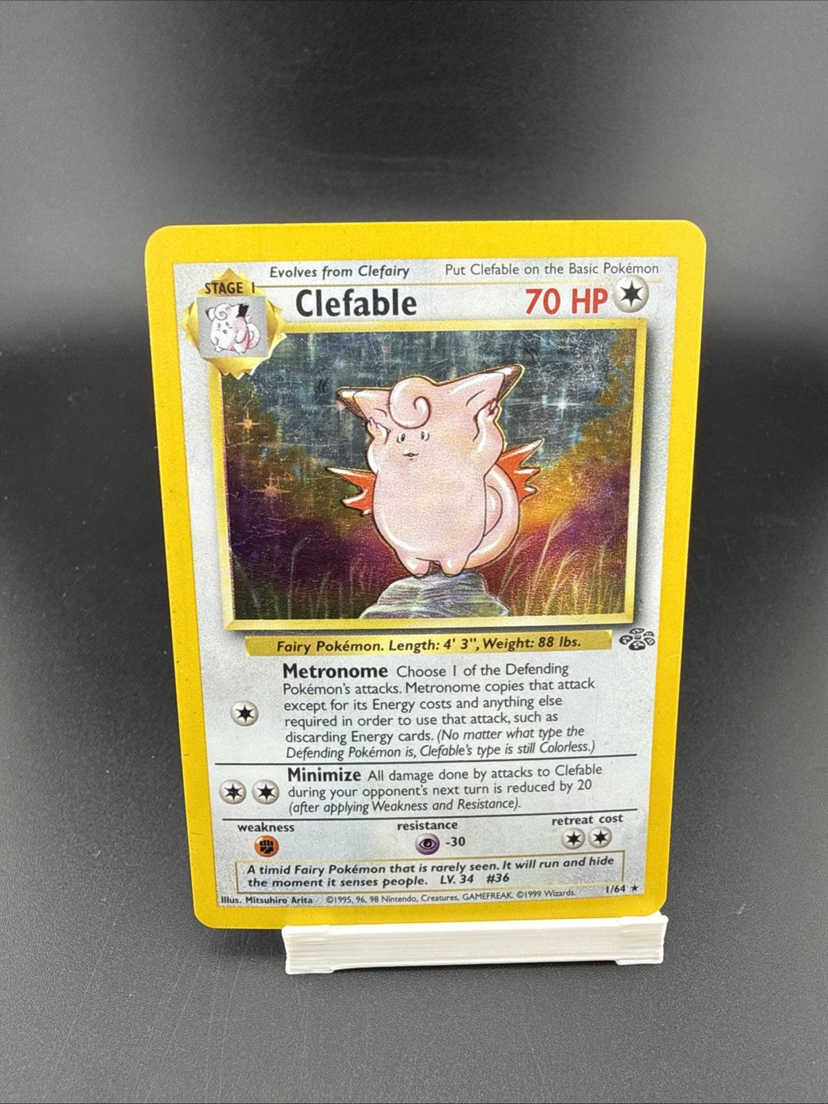 Clefable 1/64 Pokemon TCG Jungle Holo Foil Rare Card Lightly Played LP