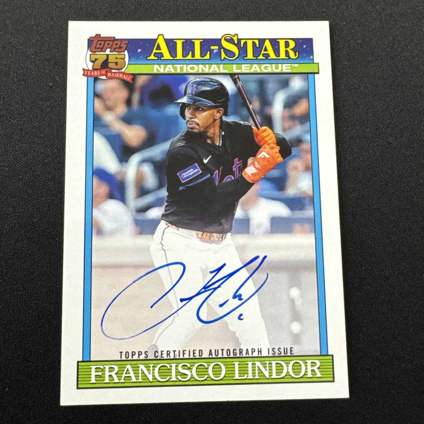 2026 Topps Series 2 1991 All-Star Auto 91AS-FL Francisco Lindor On Card Auto