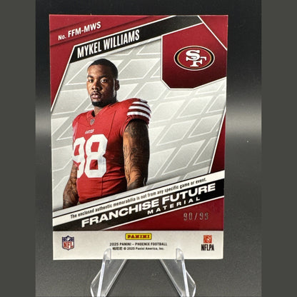 Mykel Williams 2025 Panini Phoenix Franchise Future Patch Green 90/99  #FFM-MWS