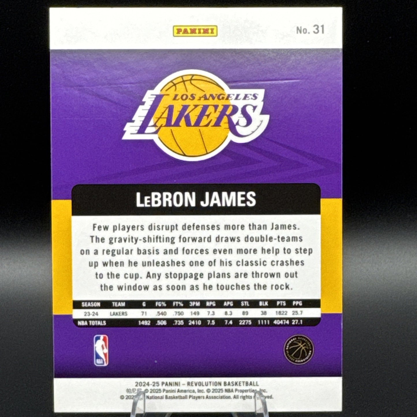 2024-25 Panini Revolution LeBron James #31 - Lakers