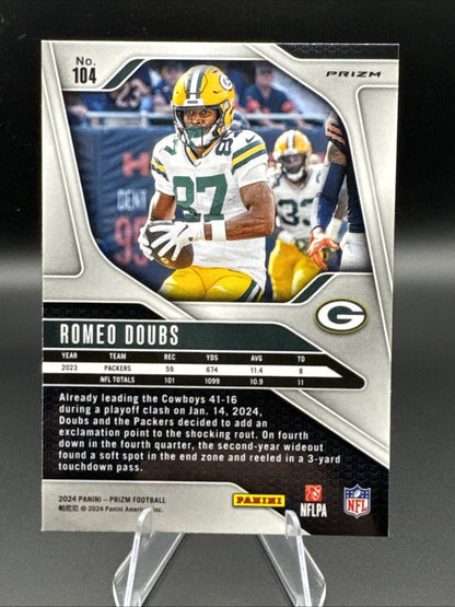 2024 Prizm Romeo Doubs Red Sparkle #104 Packers