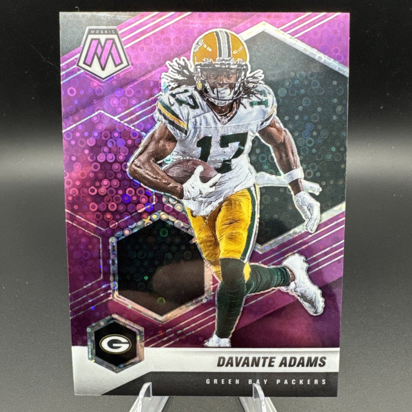 2021 Panini Mosaic Davante Adams #82 No Huddle Purple 12/50