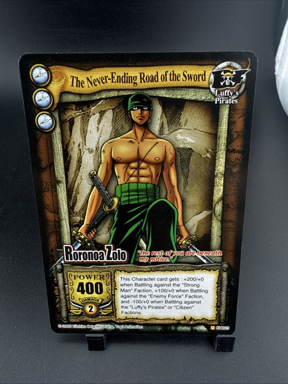 One Piece CCG Roronoa Zolo Zoro Never-Ending Road Luffy's Pirates 2005 English