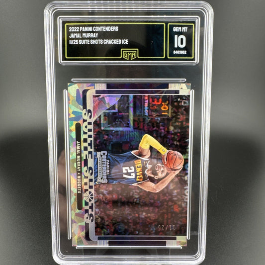 2022-23 Panini Contenders Jamal Murray 11/25 Suite Shots Cracked Ice GMA 10